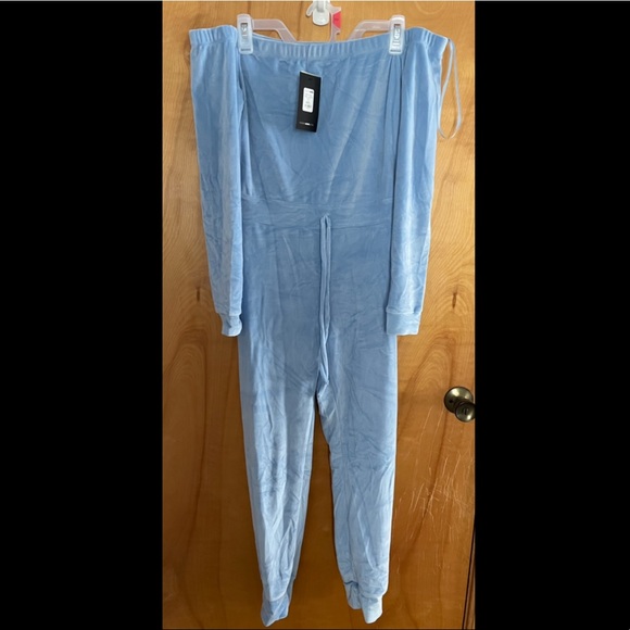 FashionNova - Light Blue Jumpsuit - L - Picture 1 of 2